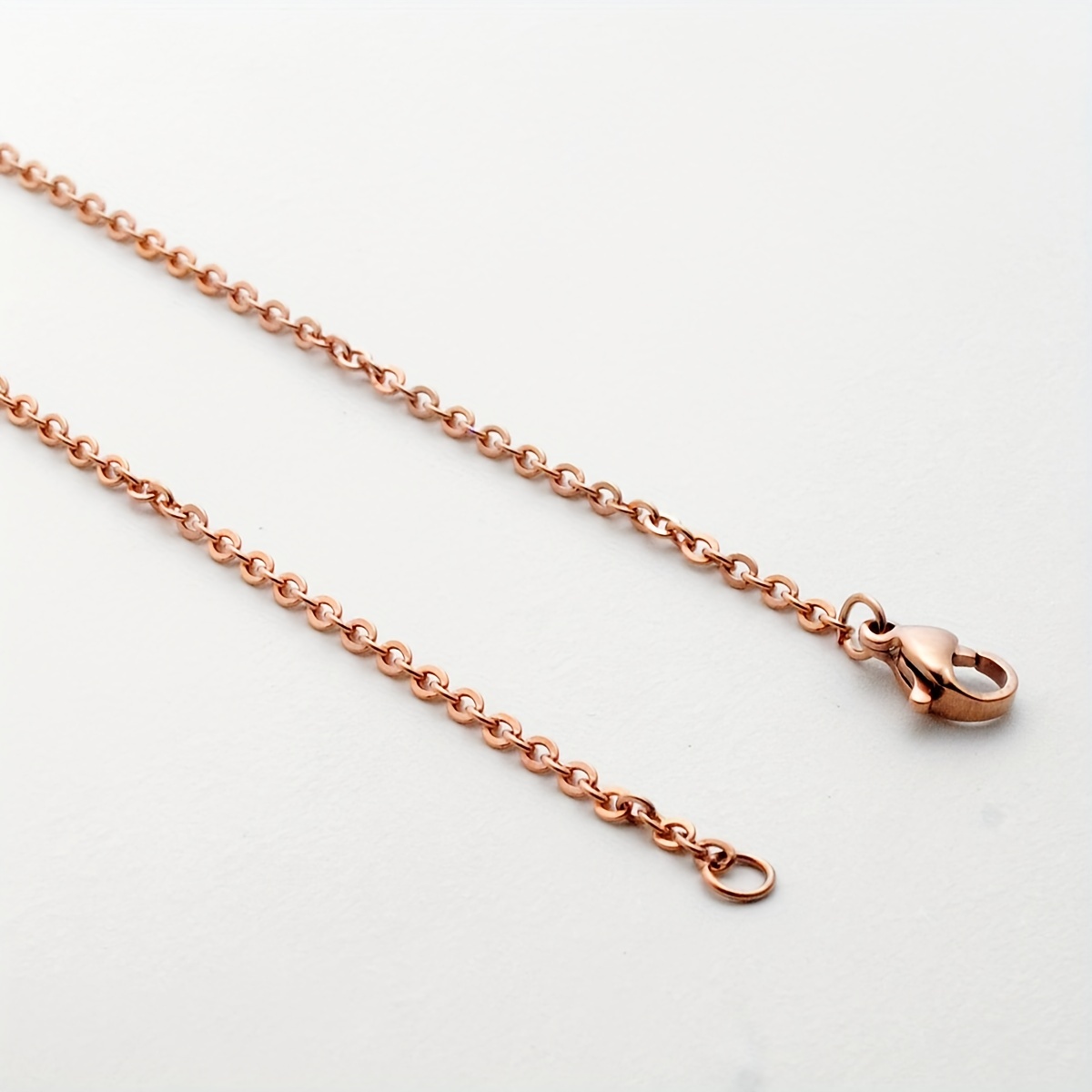 2MM Stainless Steel O Chain Cross Necklace Couple Necklace